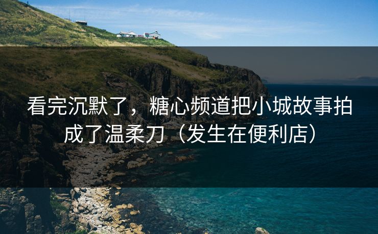 看完沉默了，糖心频道把小城故事拍成了温柔刀（发生在便利店）